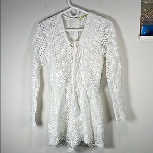 Gianni Bini White Lace Romper